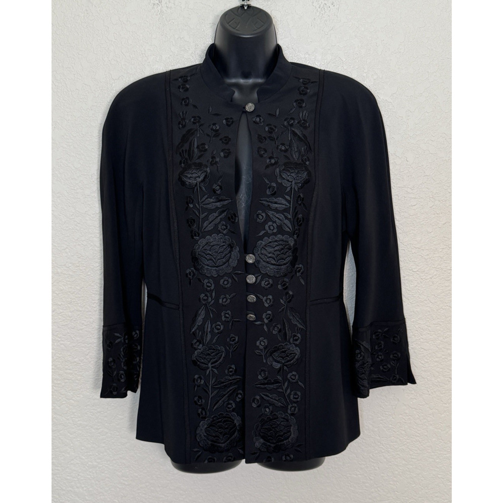 MOSCHINO Couture Womens Jacket Embroidered Blazer Size 8 Elegant Formal Italy